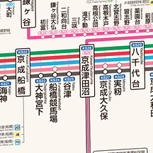 京成線 新しくなった路線図を見る